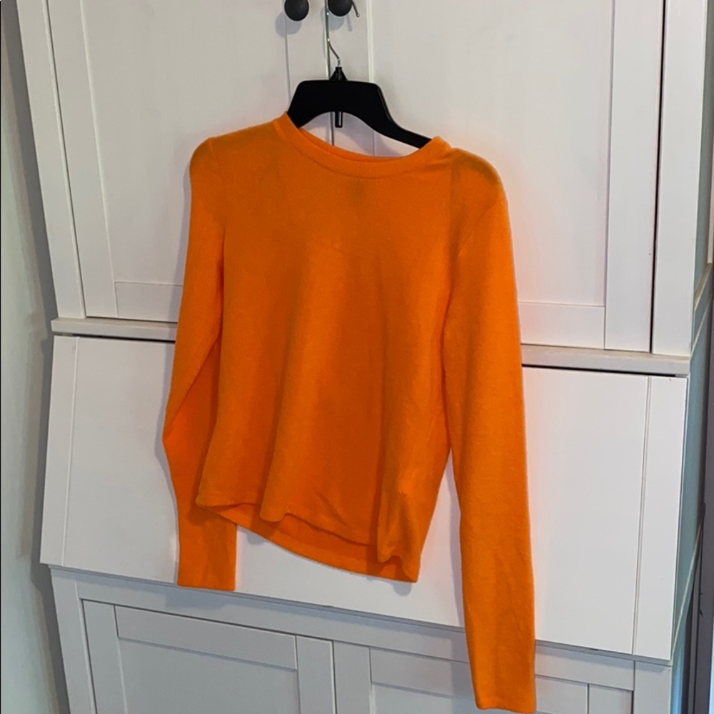 orange sweater shirt